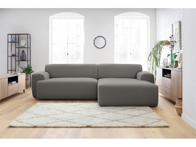  Bobochic canapé d'angle fixe marais gris foncé  angle droit MARAIS - Conforama C