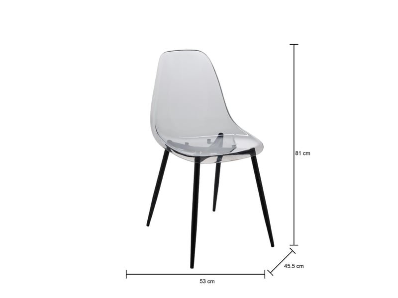  Chaise amstrong, 8 chaises, gris fumé Amstrong - Conforama C