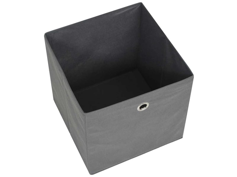  Boîte de rangement 10 pcs tissu non-tissé 32x32x32 cm gris  - Conforama E