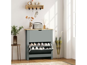 Meuble à chaussures 12 paire(s)  <strong>WISHDOR</strong>  <strong></strong> coloris gris