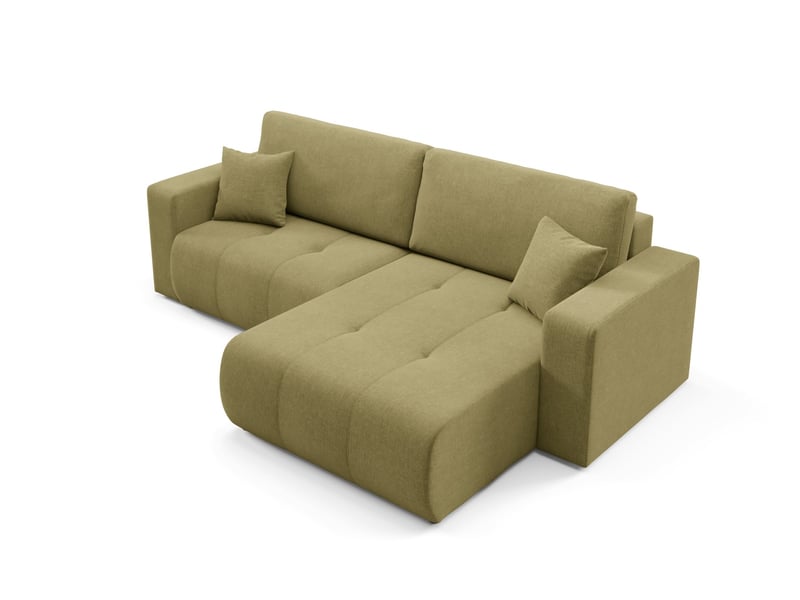 Canapé d'angle convertible molinio l vert olive - Conforama D
