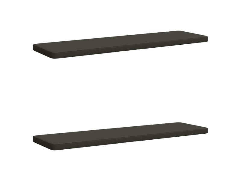 Lot de 2 coussins de banc, coussins d'assise vught 100 % polyester anthracite cf57749 - Conforama A