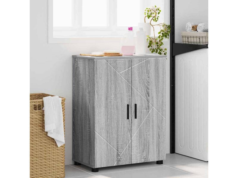  Cabinet de salle de bain, armoire salle de bain gris sonoma 60 x 35 x 80 cm cf65377  - Conforama D
