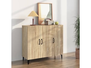 Buffet cuisine | meuble de rangement | commode chêne sonoma 90x34x80 cm bois d'ingénierie shl469