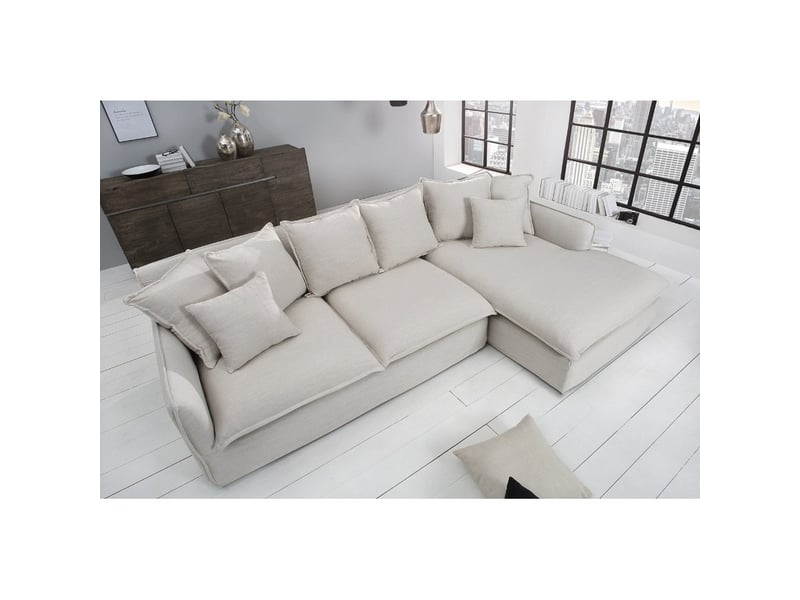  Canapé d'angle kalia – blanc – 4 places – angle à droite – contemporain  - Conforama D