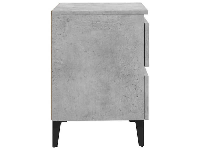  Lot de 2 tables de chevet - cabinet de chevet - table de nuit gris béton 40x35x50 cm bois d'ingénierie  - Conforama D