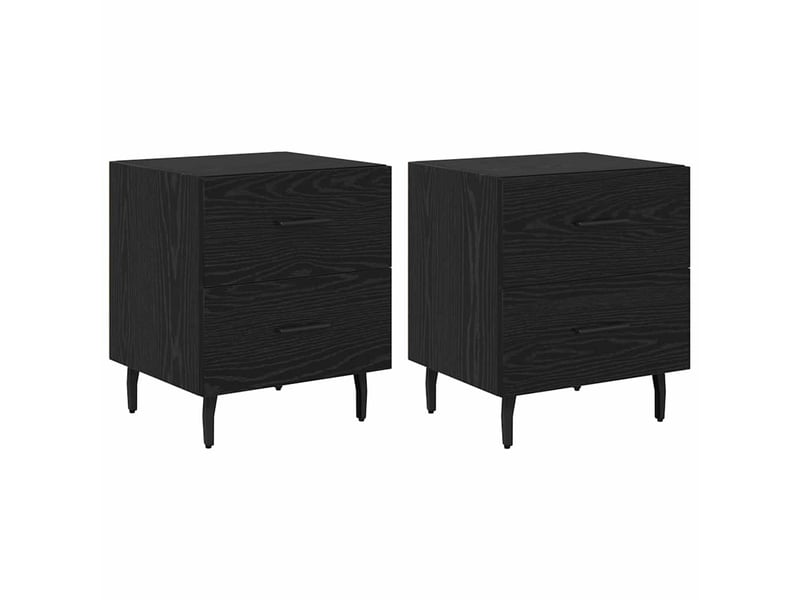 Table de chevet - cabinet de chevet - table de nuit 2 pc chêne noir 40 x 35 x 47,5 cm - Conforama A