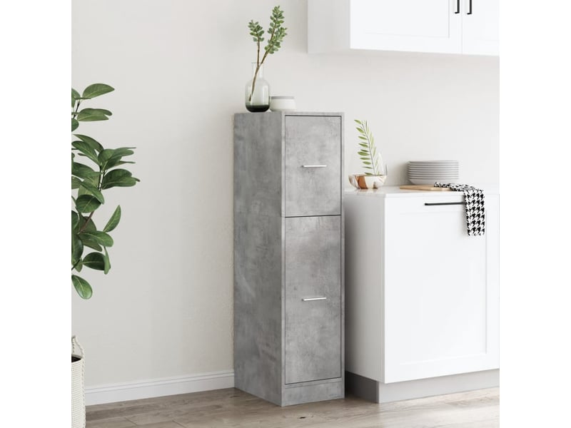  Meuble de rangement, armoire d'apothicaire gris béton 30x41x118 cm bois d'ingénierie  - Conforama C
