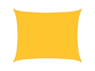 Voile d'ombrage - voile d'ombre - voile parasol 160 gm² rectangulaire jaune 6x8 m pehd