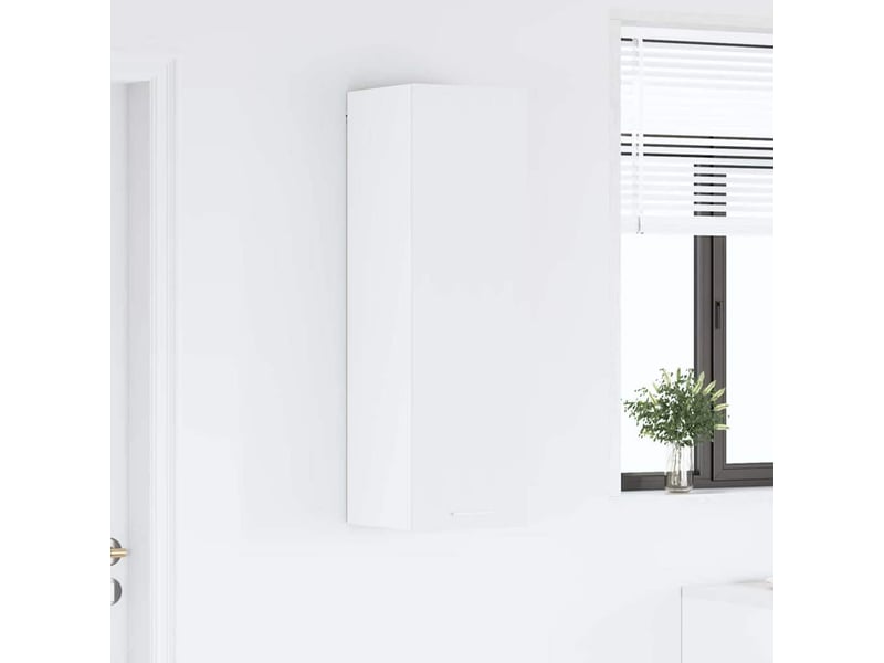  Meuble de rangement cuisine, armoire suspendue blanc 30x31x100cm bois d'ingénierie  - Conforama D