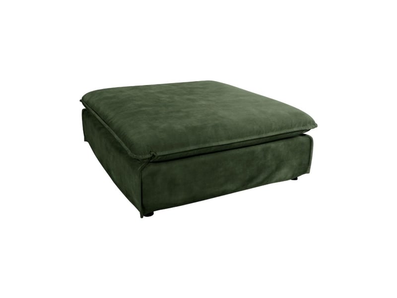  Pouf kalia – vert foncé – velours – style contemporain  - Conforama A
