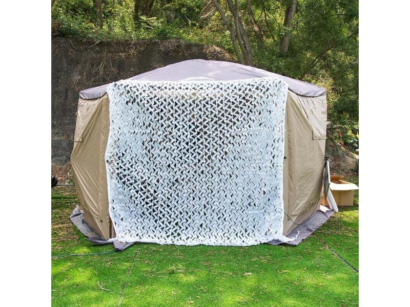  Werkapro 10108 - toile d'ombrage ajourée - 120 gm2 - en polyester - carré - 3 x 3 m - blanc - pour balcon, terrasse et jardin  - Conforama D