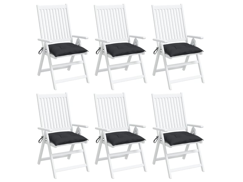  Lot de 6 coussins de palette, coussins de canapé noir 50x50x7 cm tissu oxford cf59748  - Conforama D