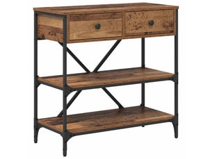 Table console - table d'appoint - table d' entrée avec tiroir marron 75 x 34,5 x 75 cm bois