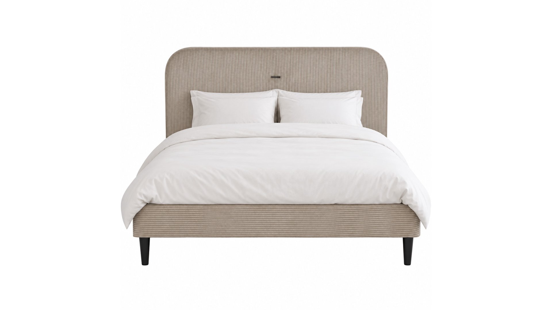 Lit adulte 160x200 cm TARTAN gris 105.5 Conforama