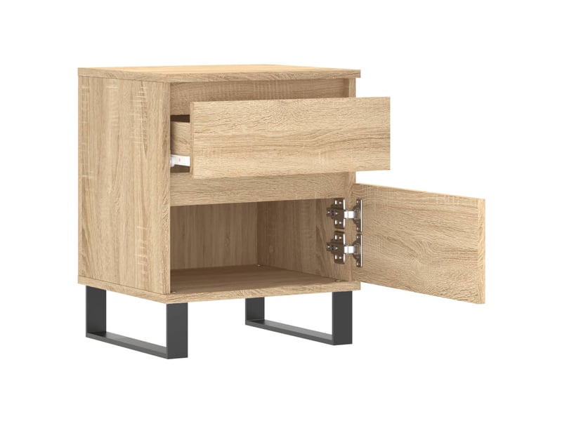  Lot de 2 tables de chevet - cabinet de chevet - table de nuit chêne sonoma 40x35x50 cm bois ingénierie  - Conforama D