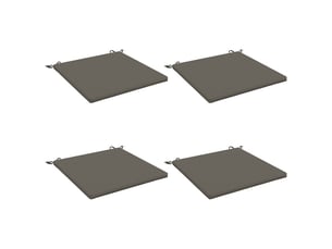 Lot de 4 coussins de siège, coussins d'assise soest 100 % polyester gris cf60410