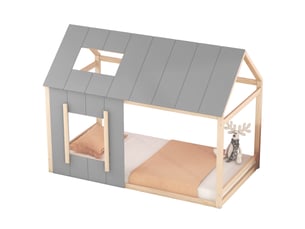 Lit cabane 90x200 cm <strong>MODENUIT </strong> <strong></strong> coloris bicolore