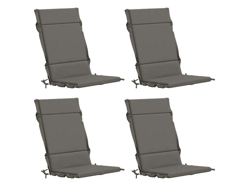  Lot de 4 coussins de chaise à dossier haut  gemert gris cf59327  - Conforama A