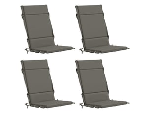 Lot de 4 coussins de chaise à dossier haut gemert gris cf59327