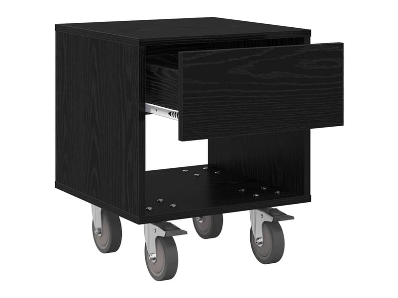 Table de chevet chêne noir 40,5 x 40 x 48 cm bois d'ingénierie  - Conforama E