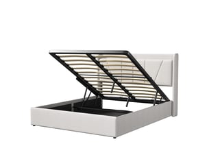 Lit coffre 140x200 cm coloris beige