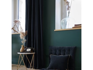 Rideau ajustable 140x270 cm velours de coton minuit