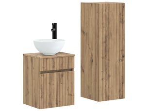 Ensemble de mobilier de salle de bain 2 pcs chêne artisanal shl8982