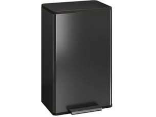 Poubelle de cuisine à pédale 45 l 42,5x35x68 cm – noire – couvercle soft-close et seau amovible