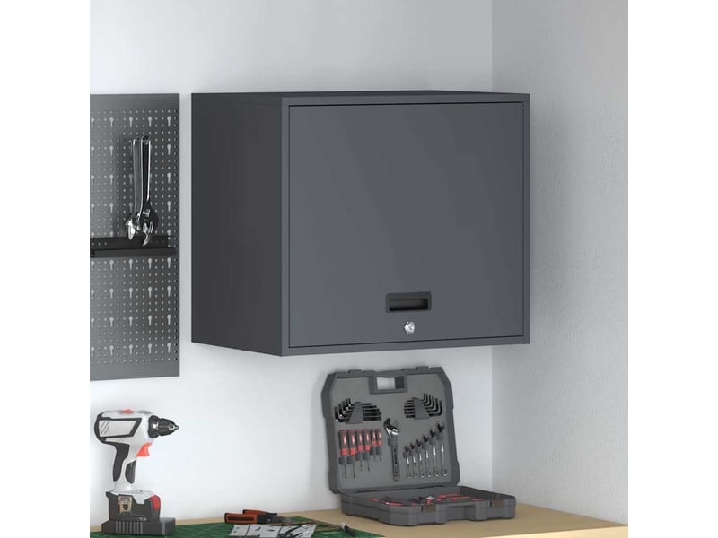  Armoire murale salon, meuble de rangement pour garage anthracite 60 x 40 x 53 cm  - Conforama B