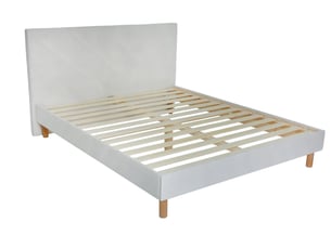 Lit 2 places 160x200 cm <strong>BOBOCHIC</strong>  <strong>HELENA</strong> coloris beige