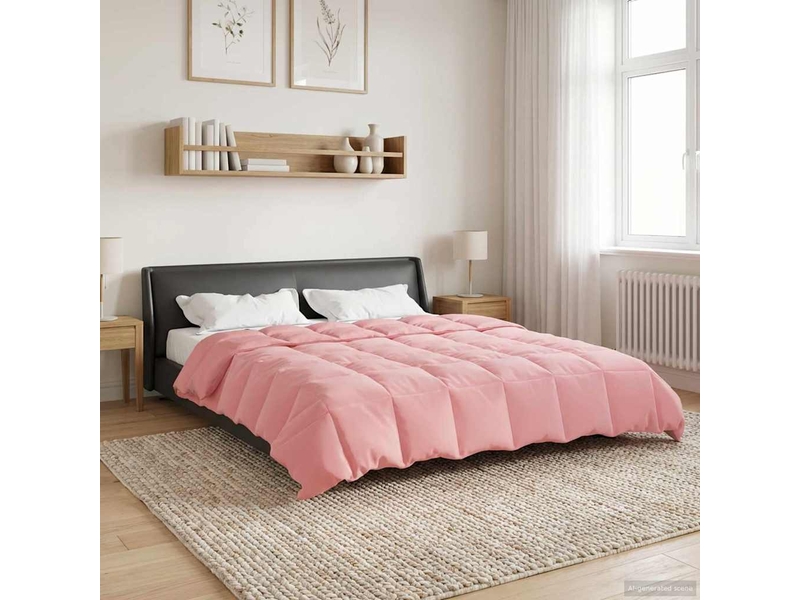  Duvet - couette complet toute l'année 220 x 240 cm 4 saisons rose  - Conforama D