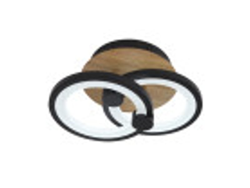  Fabrilamp sydney, plafonnier, moderne, led, 32 w, 4160 lm, 3000-4000-6500 k, noirbois foncé, 14 x 30 x 20 cm 155982084 - Conforama D