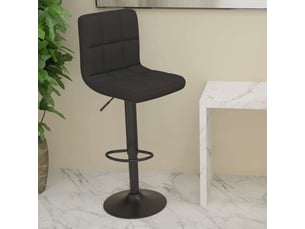 Tabouret de bar, chaise de bar noir tissu shl50161