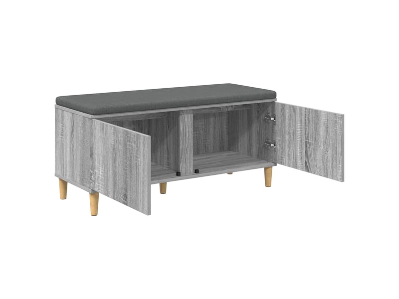  Banc d'entrée, banc interieur avec coussin gris sonoma 100x38x46 cm shl41488  - Conforama E