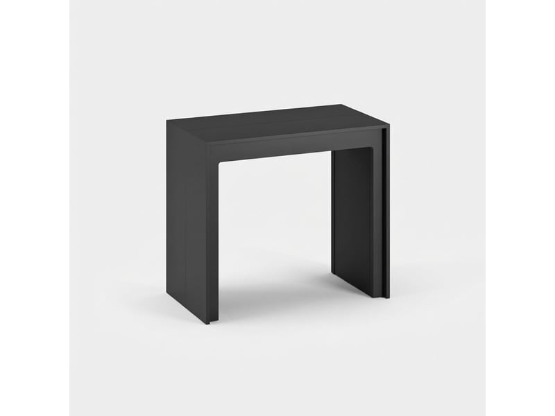 Console extensible gain de place en mdf anti-rayures, made in italy, nivara - noir  - Conforama A