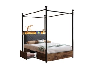 Lit simple 90x190 cm    coloris noir