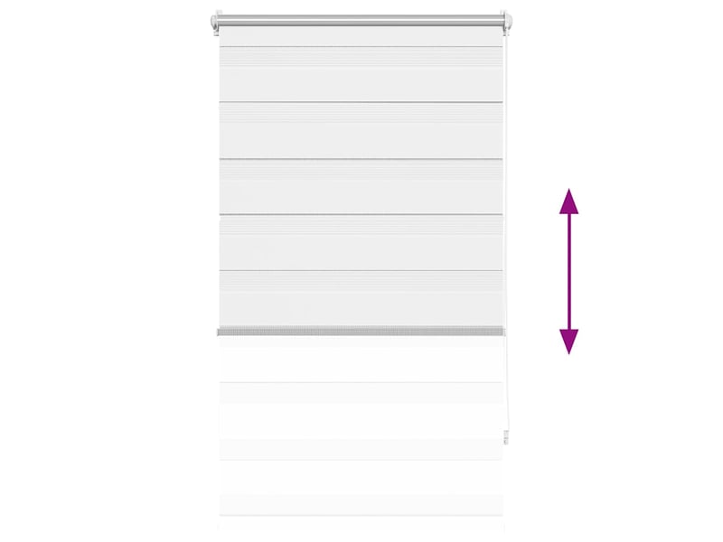 Store vénitien zebra, store de fenêtre 90,9 x 150 cm, largeur du tissu 86,7 cm, blanc cf48214 - Conforama E