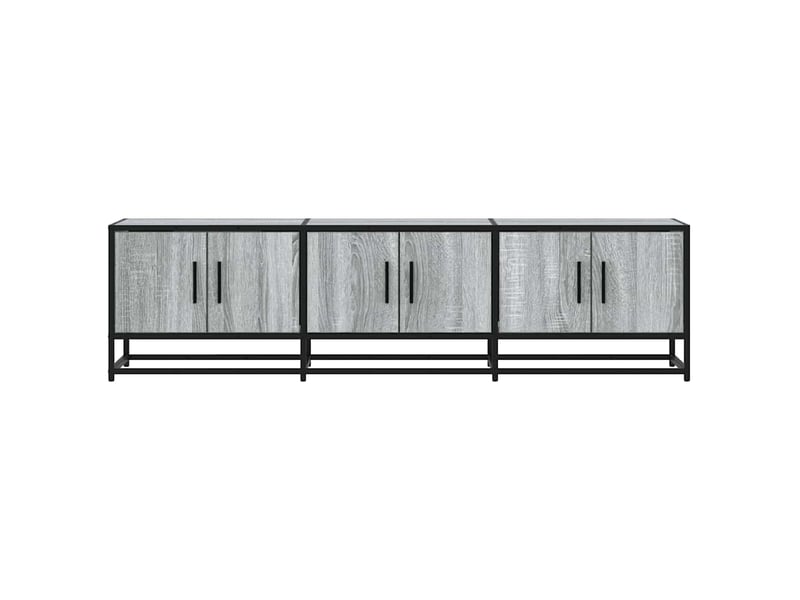  Meuble tv - banc tv - meuble de rangement sonoma gris 150x35x41 cm bois d'ingénierie et métal  - Conforama D