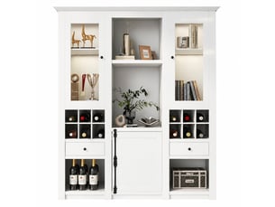 Buffet 3 porte(s) 2 tiroir(s) - 143 cm coloris blanc