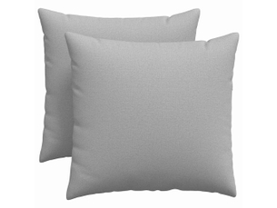 Lot de 2 coussins de canapé, coussins décoratifs tissu gris nuage 50 x 50 cm cf58880