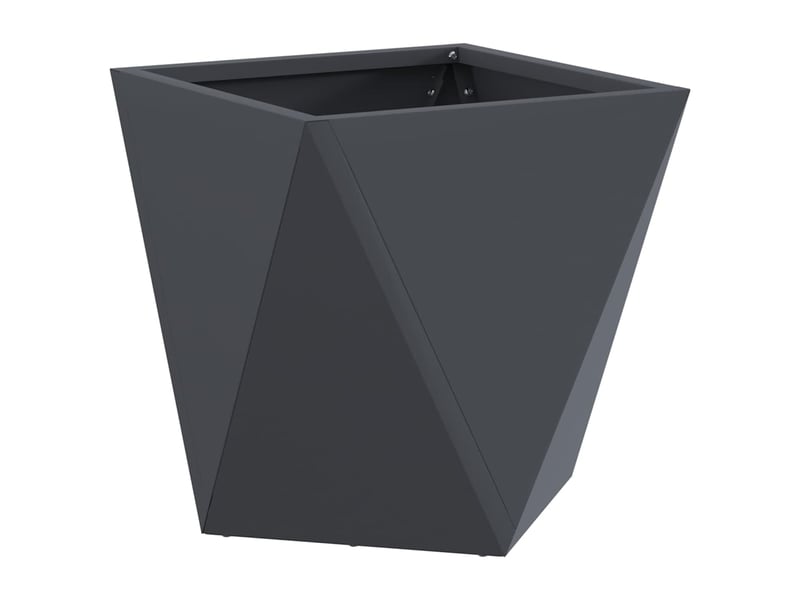  Jardinière - bac à fleurs anthracite 30 x 30 x 30 cm acier  - Conforama A
