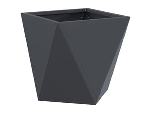 Jardinière - bac à fleurs anthracite 30 x 30 x 30 cm acier