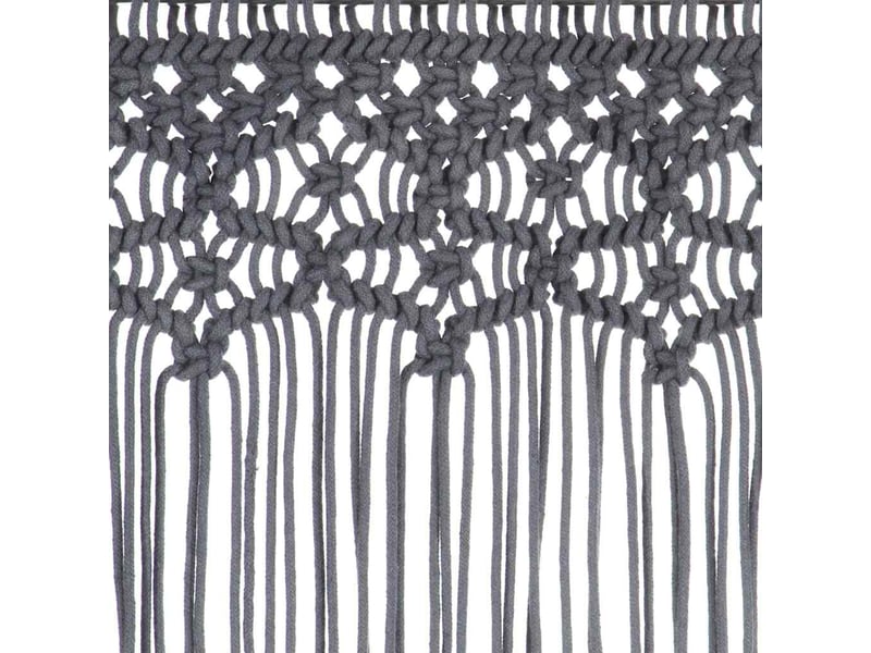 Rideau en macramé, rideau de porte anthracite 140x240 cm coton cf43856  - Conforama D