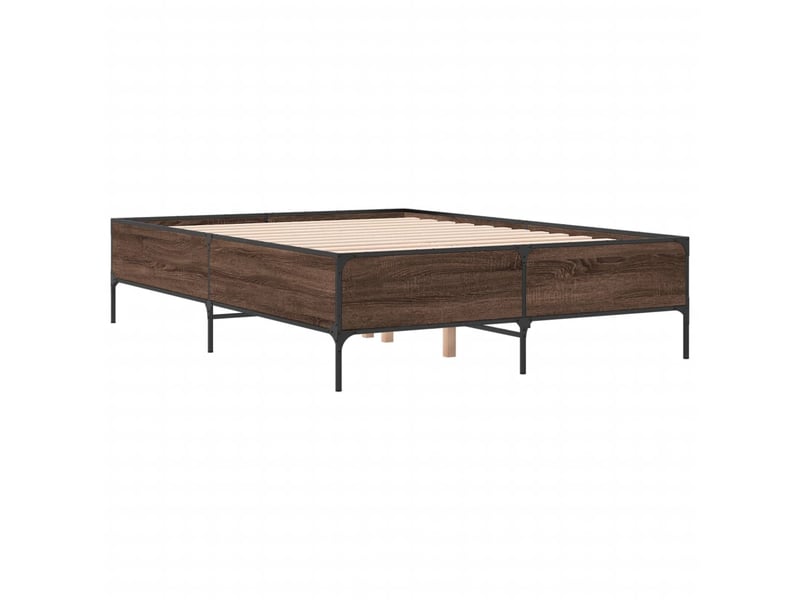  Lit double- lit adulte -  cadre de lit sans matelas chêne marron 120x190 cm  - Conforama B