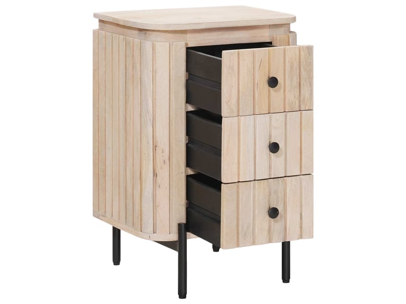  Table de chevet - cabinet de chevet - table de nuit faite main blanc 40 x 30 x 60 cm  - Conforama A