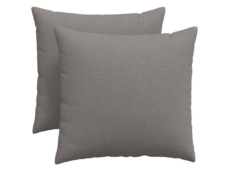  Lot de 2 coussins de canapé, coussins décoratifs tissu taupe 50 x 50 cm cf58959  - Conforama A