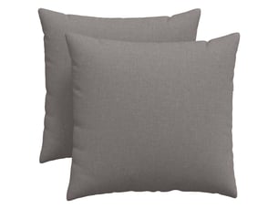 Lot de 2 coussins de canapé, coussins décoratifs tissu taupe 50 x 50 cm cf58959