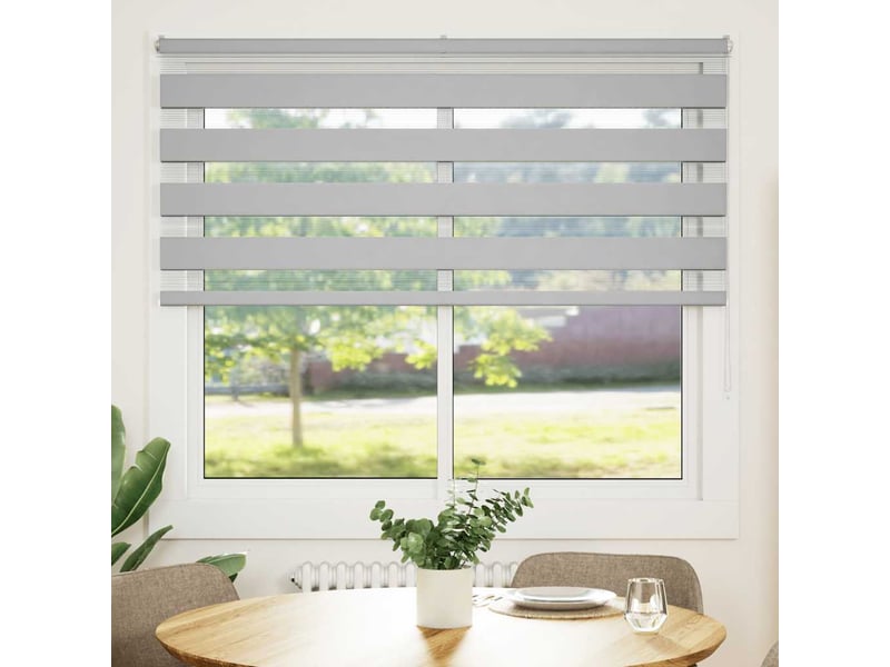  Store zèbre, store de fenêtre gris clair largeur du tissu 155,9 cm polyester cf48483  - Conforama A