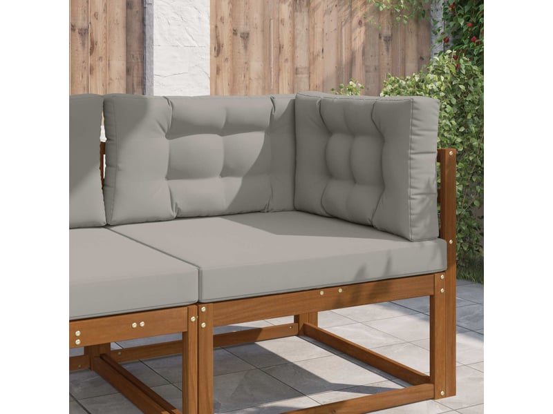  Coussin de canapé d'extérieur, coussin de chaise polyester gris 80 x 80 cm cf54092  - Conforama B